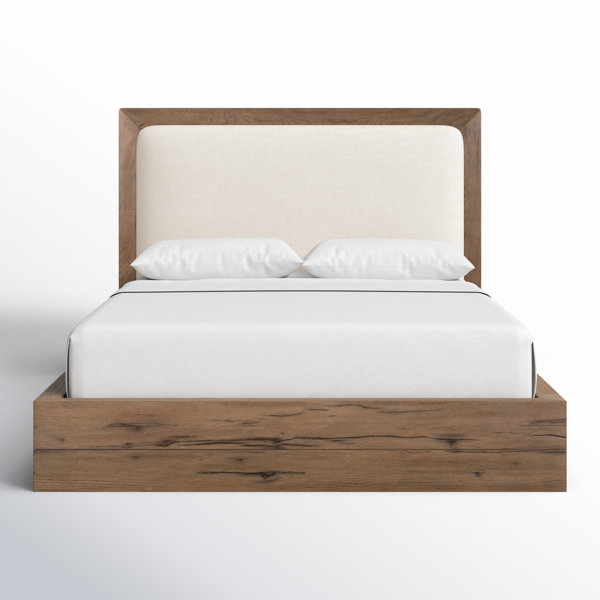 Oak upholstered bed top